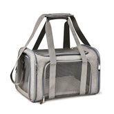 Soft Sided Foldable Pet Carrier Bag With Shoulder Strap & Mat