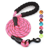 Reflective Nylon Dog Leash | Effortless Hands-Free Walking, Lightweight and Heavy Duty Reflective Rope Dog Leash