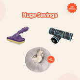 Grooming Brush + 3 Way Cat Tunnels + Sustainable Removable Cushion (Pack of 3)