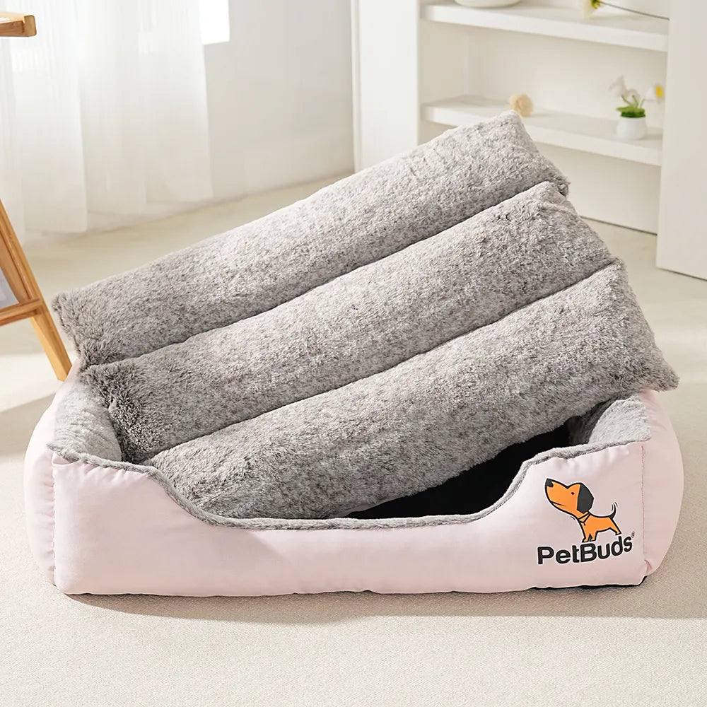 indestructable dog bed - Chew Proof Deg Bed -baby pink Color - PetBudUK (1)