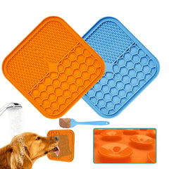 PetBuds Licking Mat Slow Feeder for Dogs & Cats With Spatula